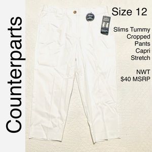 5/$15💥 Capri Cropped Pants Spring Summer Tummy Control Cotton Stretch